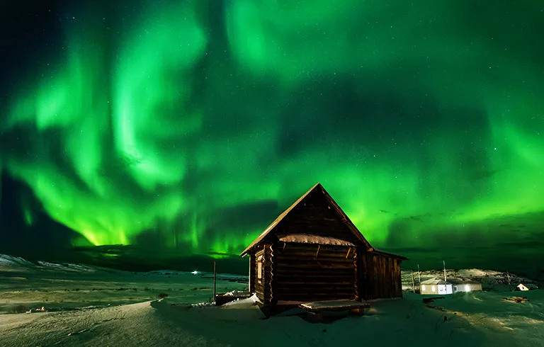 Northern light in Murmansk